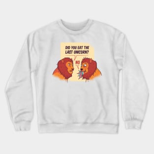 Lion Unicorn Humor Crewneck Sweatshirt